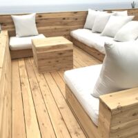 屋外用のソファー席クッション